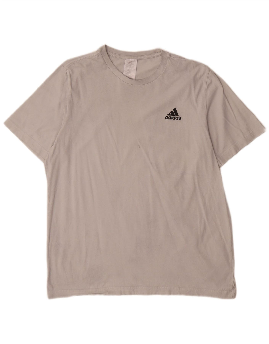 Adidas Mens Camiseta Top Grande Algodão Branco