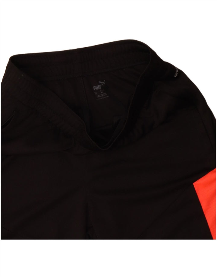 Shorts esportivos masculinos Puma médio preto colorblock poliéster