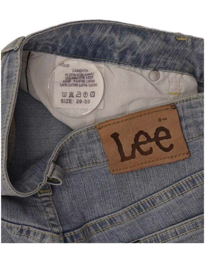 Lee Womens Cameron Straight Jeans W29 L33 Azul Algodão