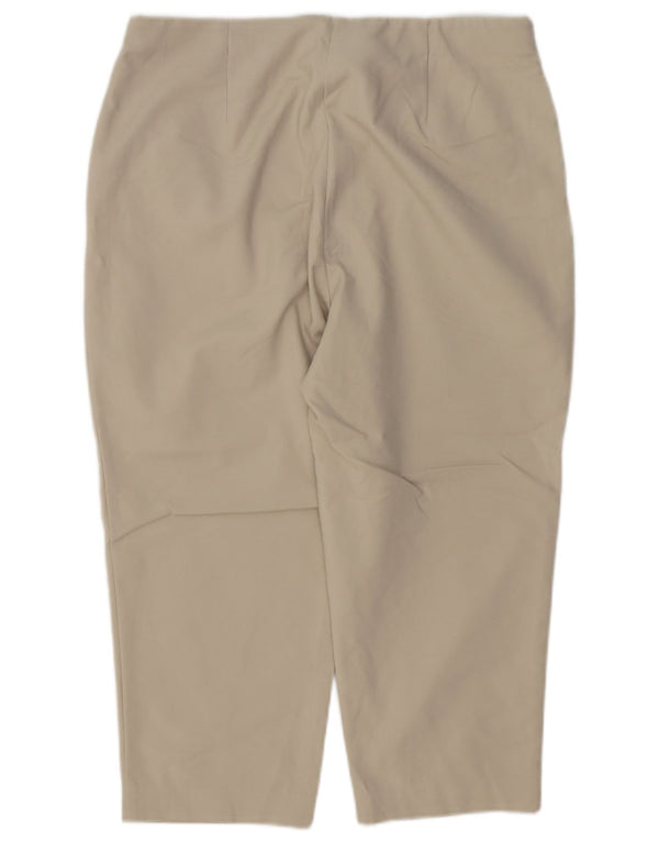 Calça Capri Feminina Marks & Spencer Reta Reino Unido 16 Grande W32 L21 Bege