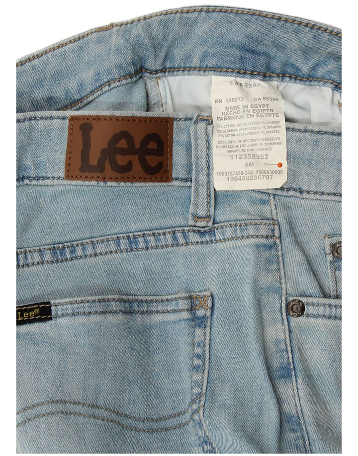 Shorts jeans feminino Lee US 6 médio W28 algodão azul