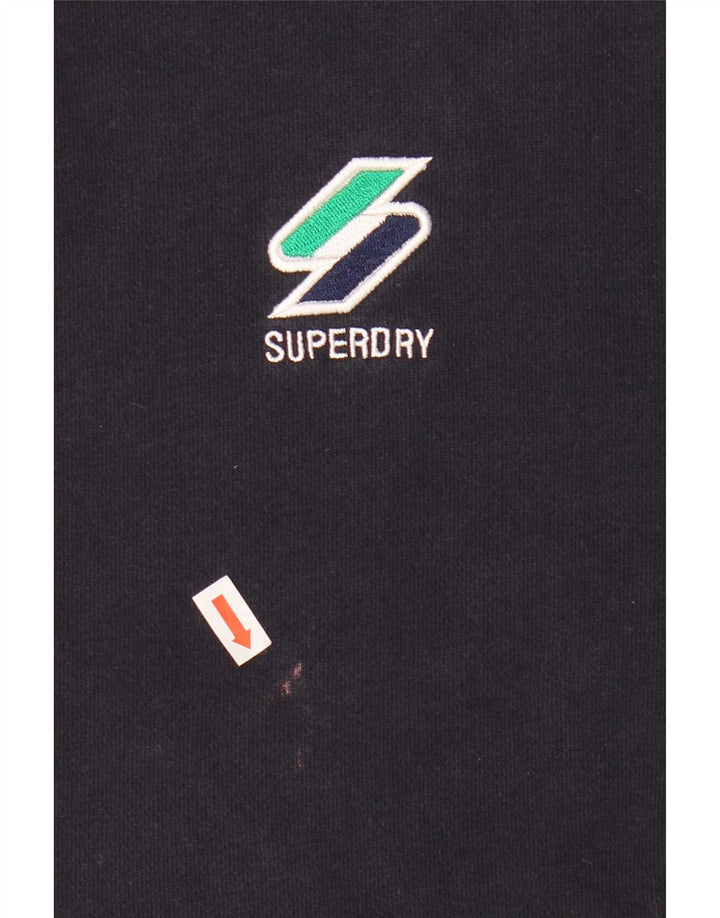 Suéter feminino Superdry UK 14 grande algodão azul marinho