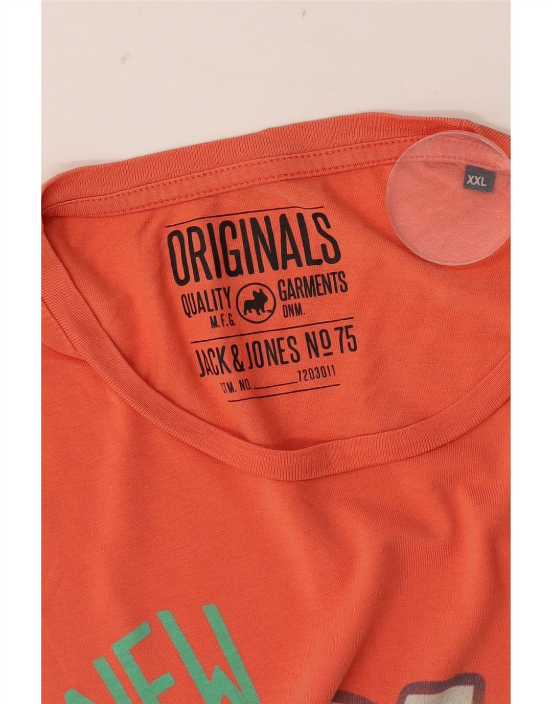 Camiseta gráfica masculina Jack & Jones Top 2XL laranja