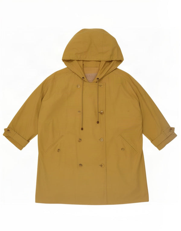 Max Mara Capa de chuva feminina com capuz e manga 3/4 para fim de semana Reino Unido 12 médio amarelo