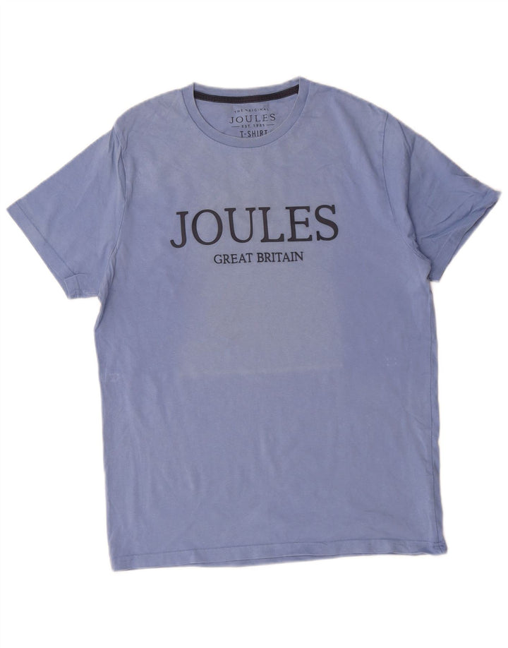 Joules Camiseta masculina gráfica Top médio algodão azul