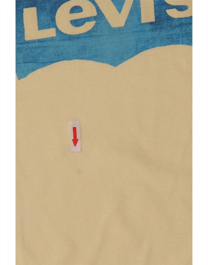 Camiseta gráfica masculina Levi's Top médio algodão amarelo