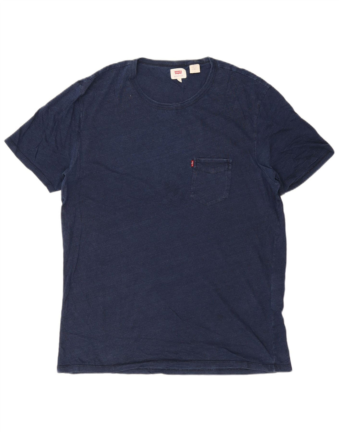 Camiseta masculina LEVI'S grande algodão manchado azul marinho