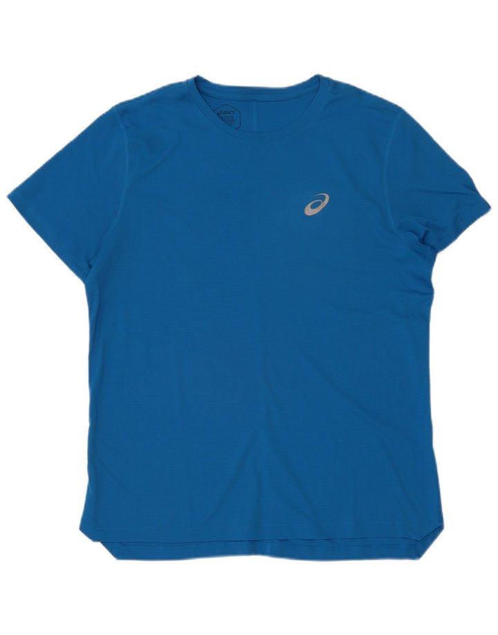 Camiseta masculina Asics Top médio azul poliéster