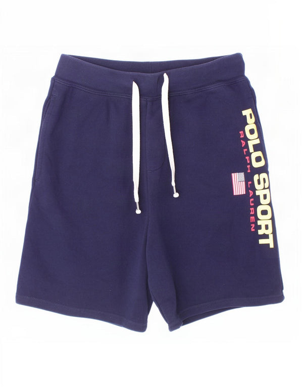 Polo Ralph Lauren Shorts esportivos gráficos para meninos 14-15 anos grandes azul marinho
