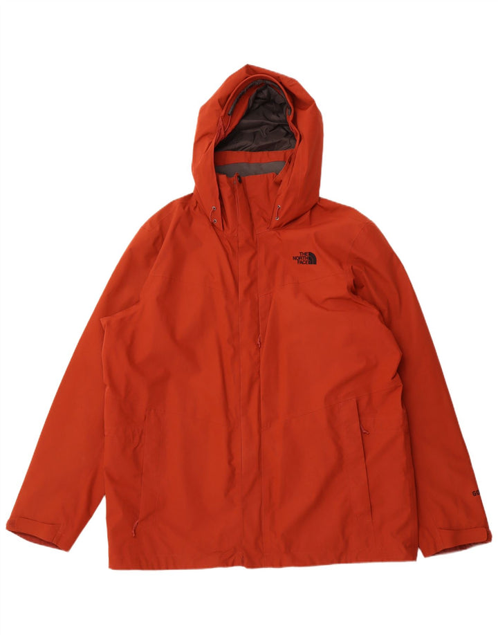 Jaqueta de chuva masculina com capuz Gore-Tex THE NORTH FACE UK 42 XL laranja poliéster