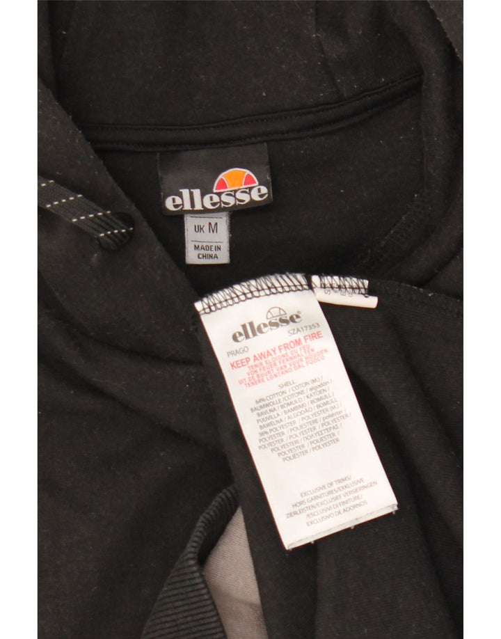 Ellesse moletom com capuz masculino médio preto colorblock algodão