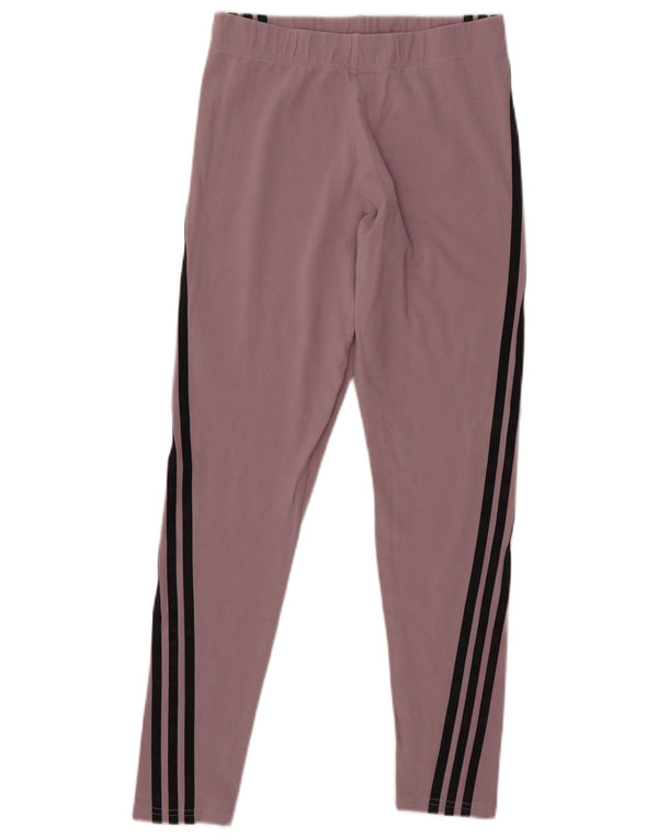 ADIDAS Womens Tight Fit Calças de treino UK 12/14 Médio Rosa