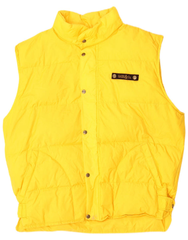 Colete acolchoado masculino vintage UK 44 2XL nylon amarelo