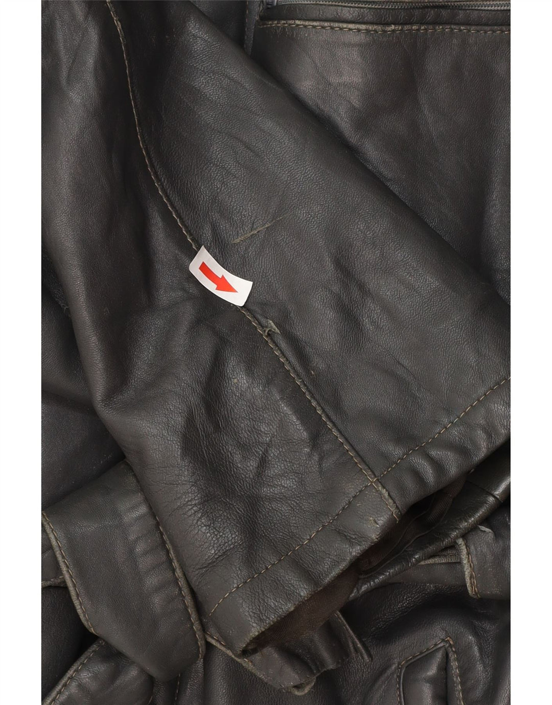 Jaqueta de couro masculina vintage IT 50 grande couro preto