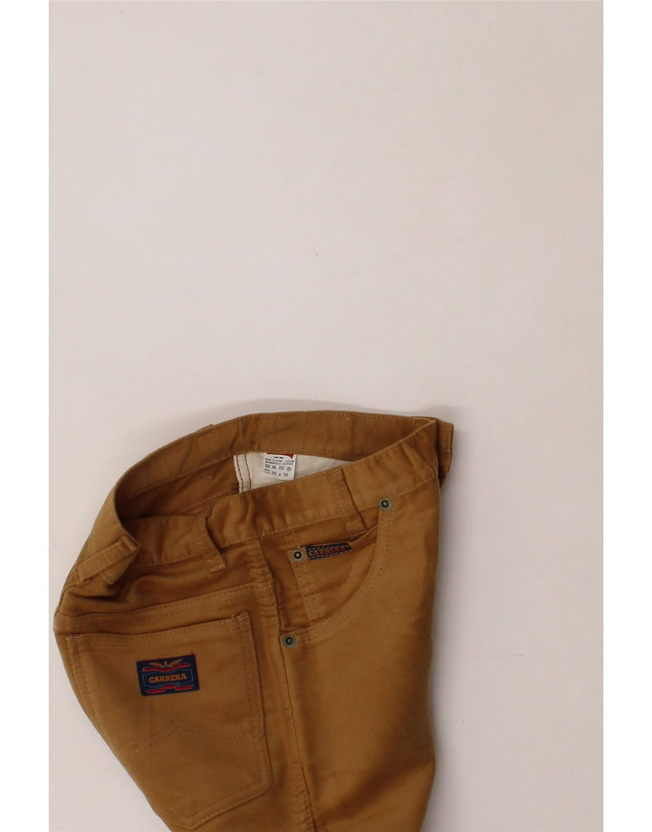 CARRERA Womens Straight Casual Trousers W26 L35  Brown Cotton Vintage Carrera and Second-Hand Carrera from Messina Hembry 