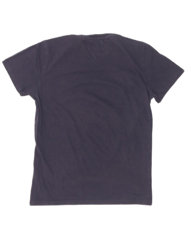 Camiseta feminina Tommy Hilfiger com estampa gráfica Reino Unido 12 algodão azul marinho médio