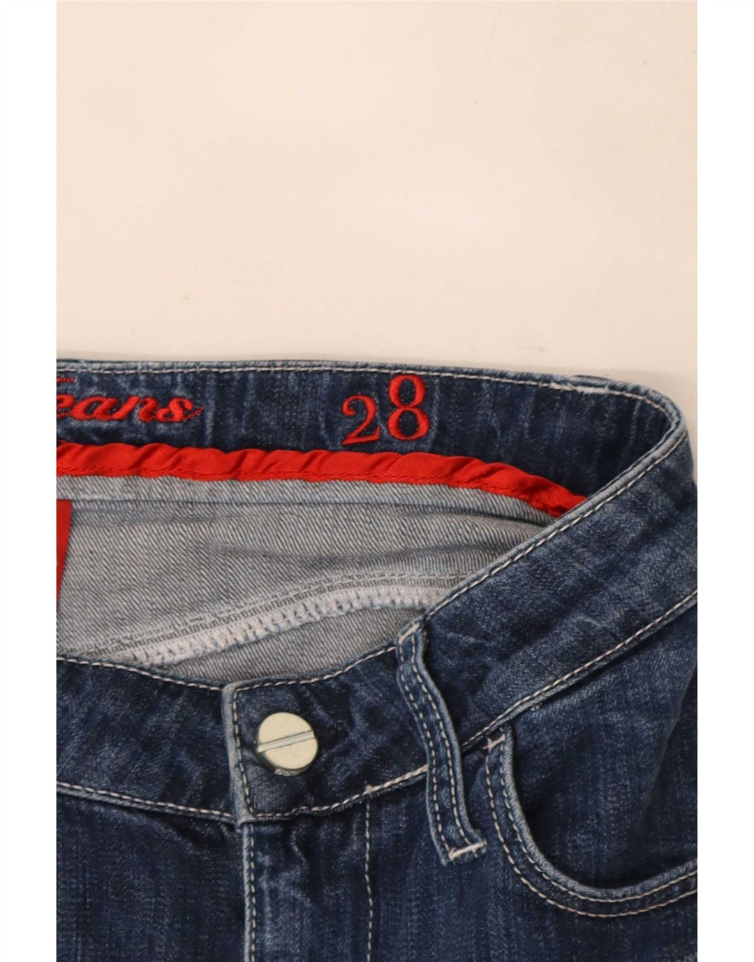 Saia jeans feminina Guess W28 azul médio