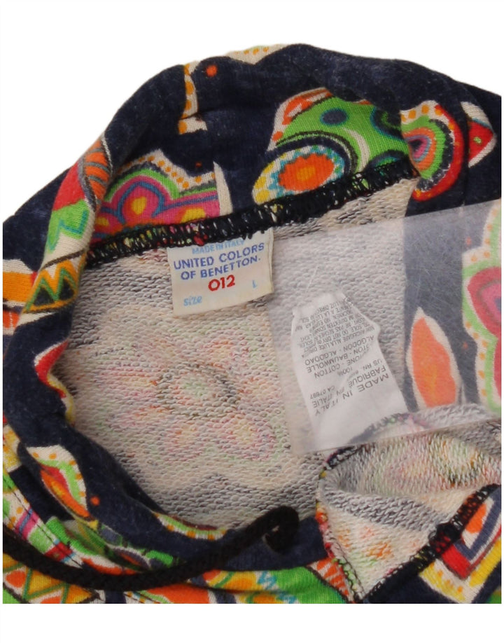 Suéter feminino BENETTON 11-12 anos grande azul marinho floral