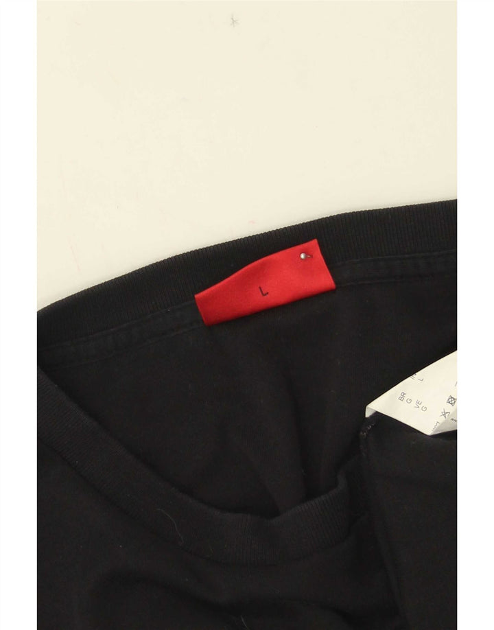 Hugo Boss moletom gráfico masculino jumper grande algodão preto