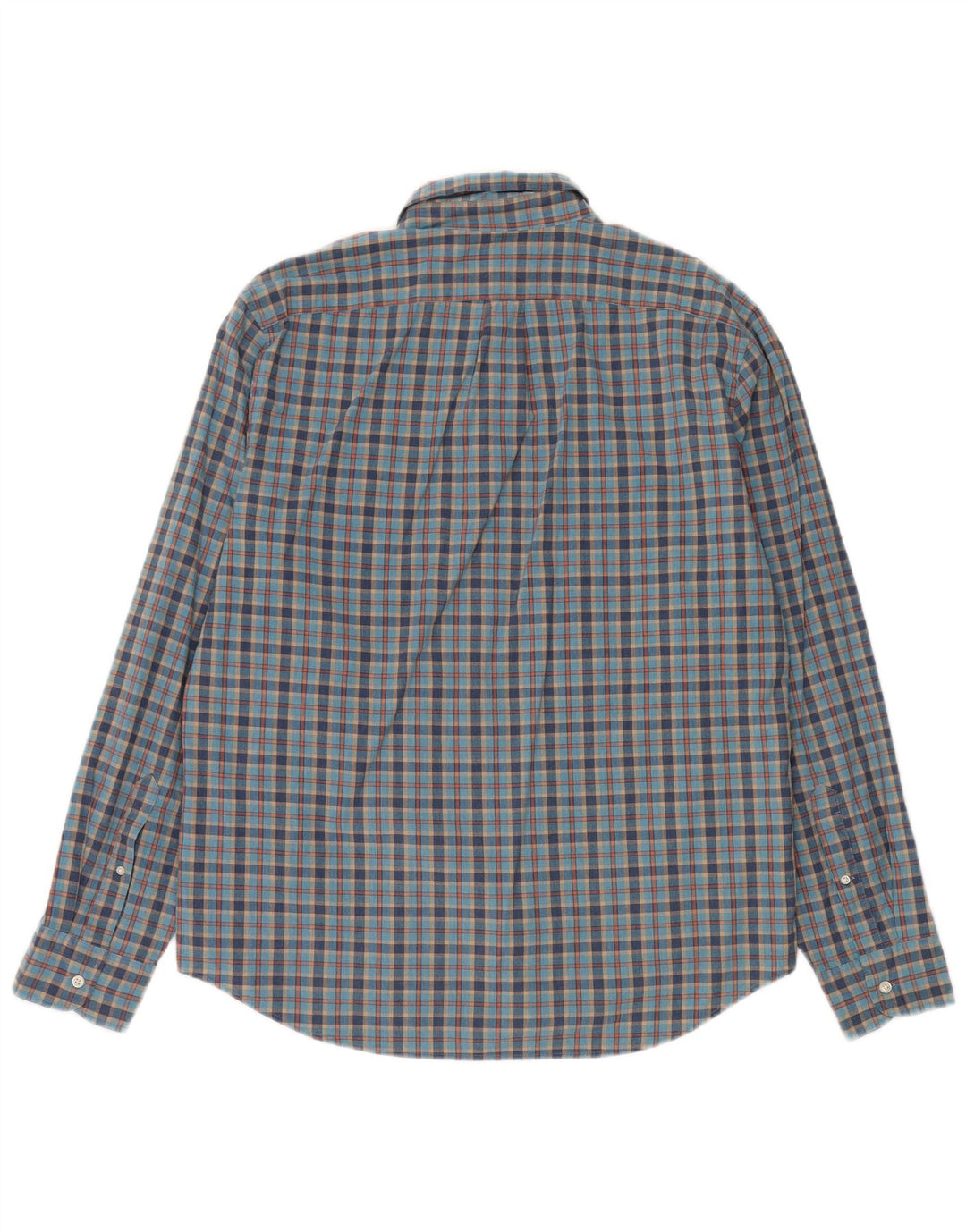 Camisa masculina J. Crew Classic Fit grande algodão xadrez azul
