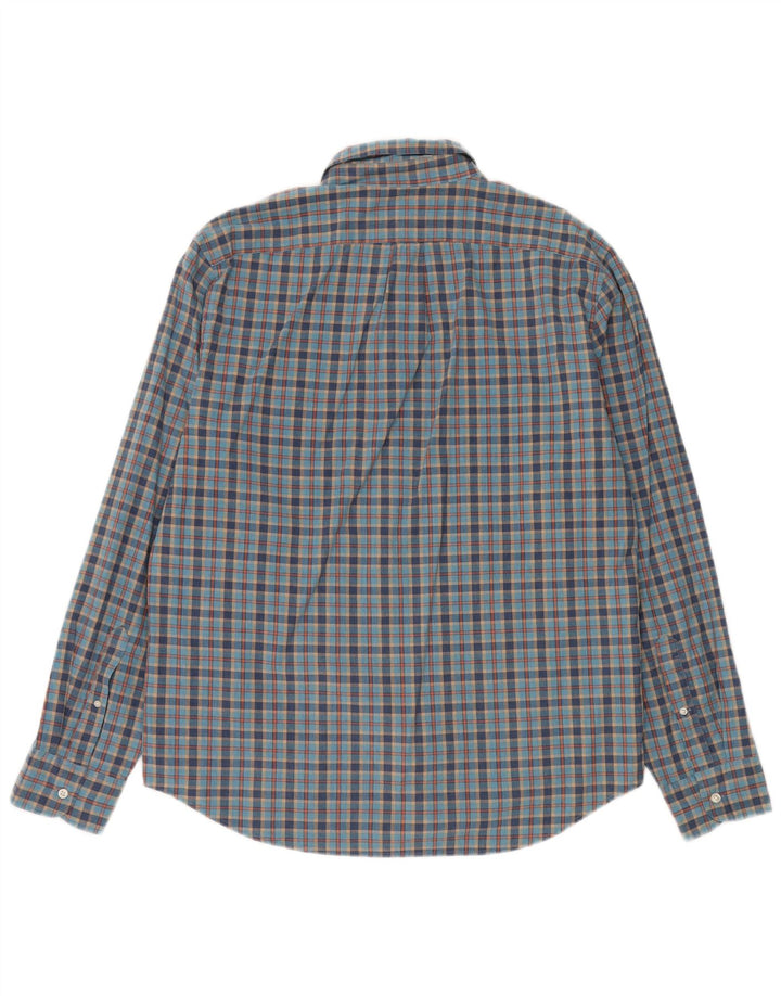 Camisa masculina J. Crew Classic Fit grande algodão xadrez azul