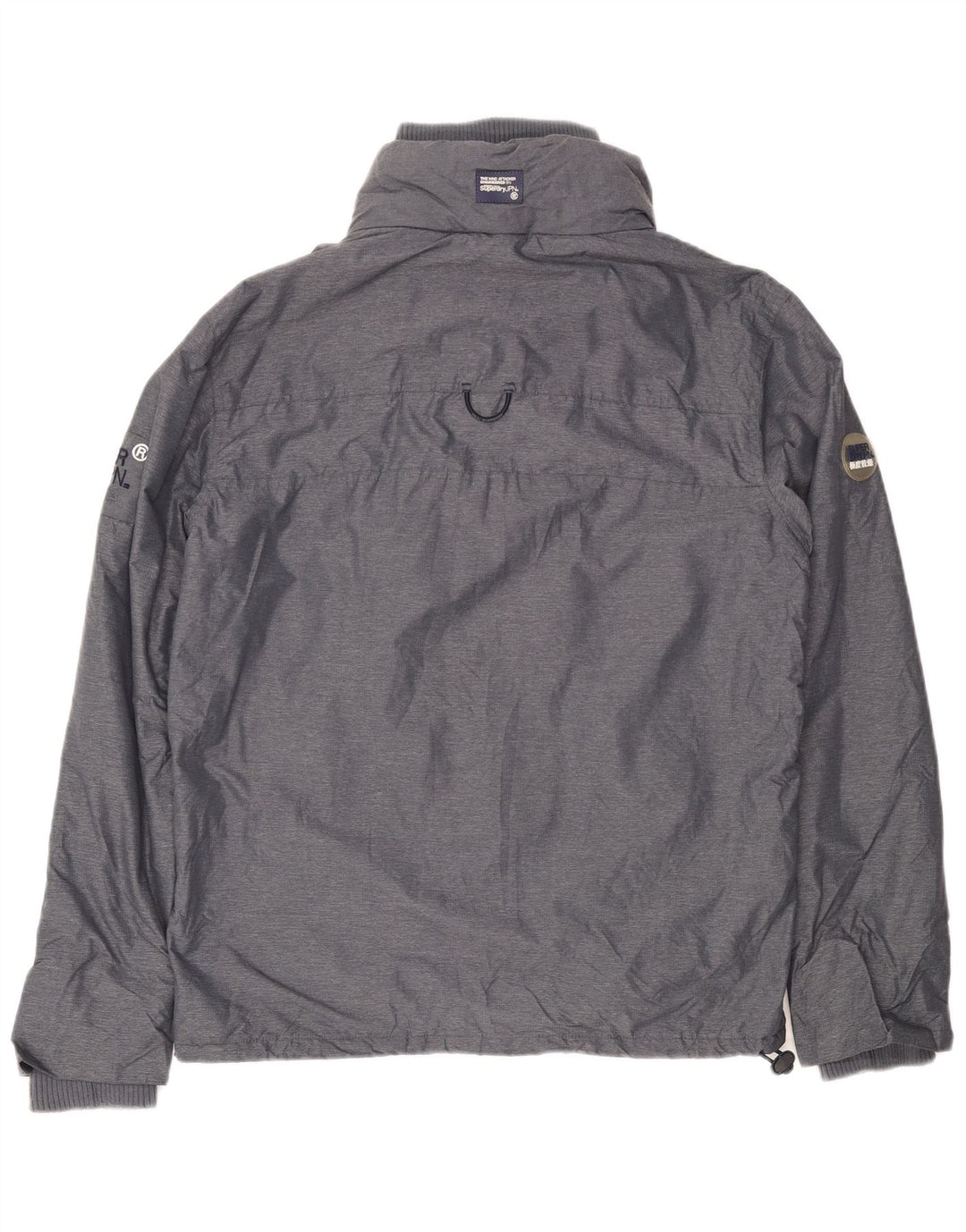 Jaqueta corta-vento masculina Superdry Graphic UK 42 XL cinza poliéster