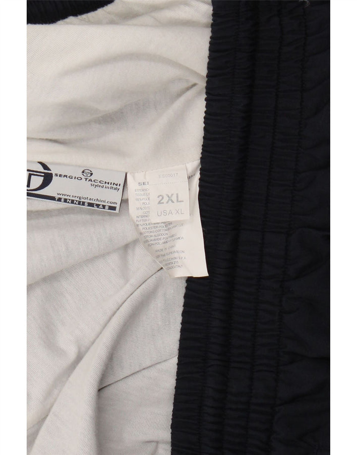 Sergio Tacchini Calça de treino masculina Joggers 2XL azul marinho poliéster
