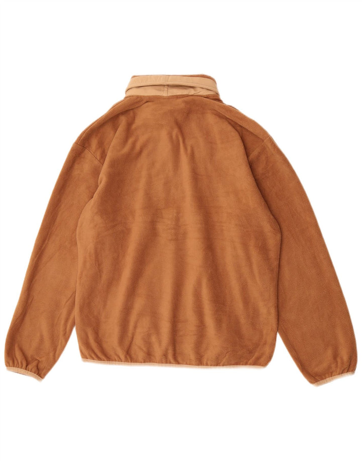 Suéter Columbia Masculino de Lã com Zíper e Gola em Poliéster Colorblock Marrom Médio