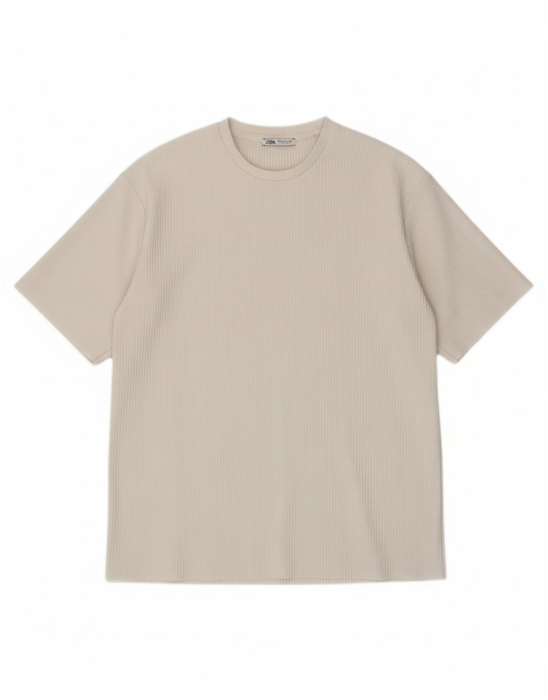 ZARA Camiseta Masculina Top Cinza Médio Poliéster