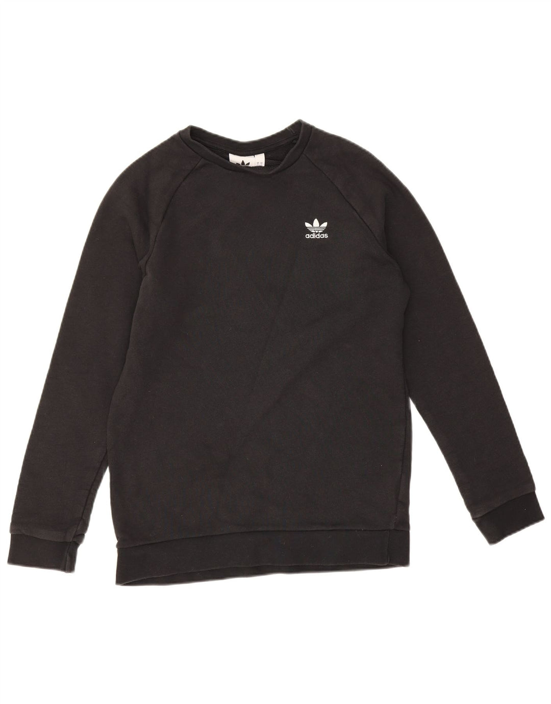Adidas Mens Moletom Jumper Pequeno Algodão Preto