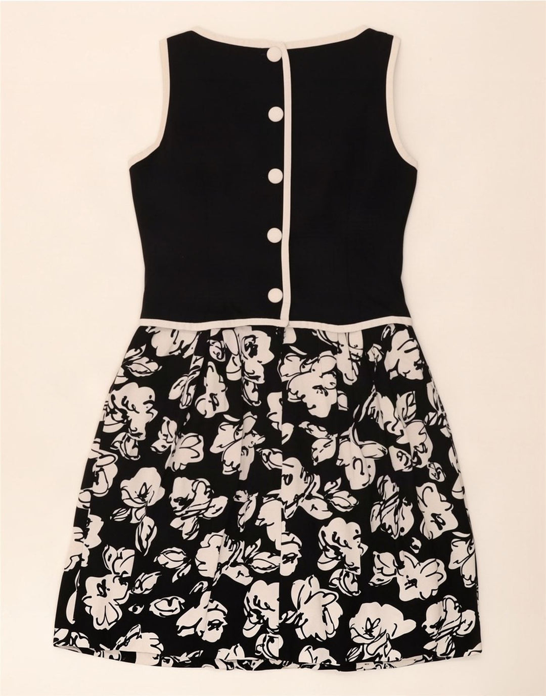 Vestido básico feminino Luisa Spagnoli sem mangas IT 46 grande preto floral