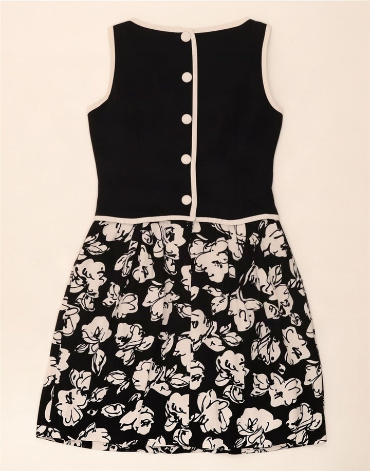 Vestido básico feminino Luisa Spagnoli sem mangas IT 46 grande preto floral