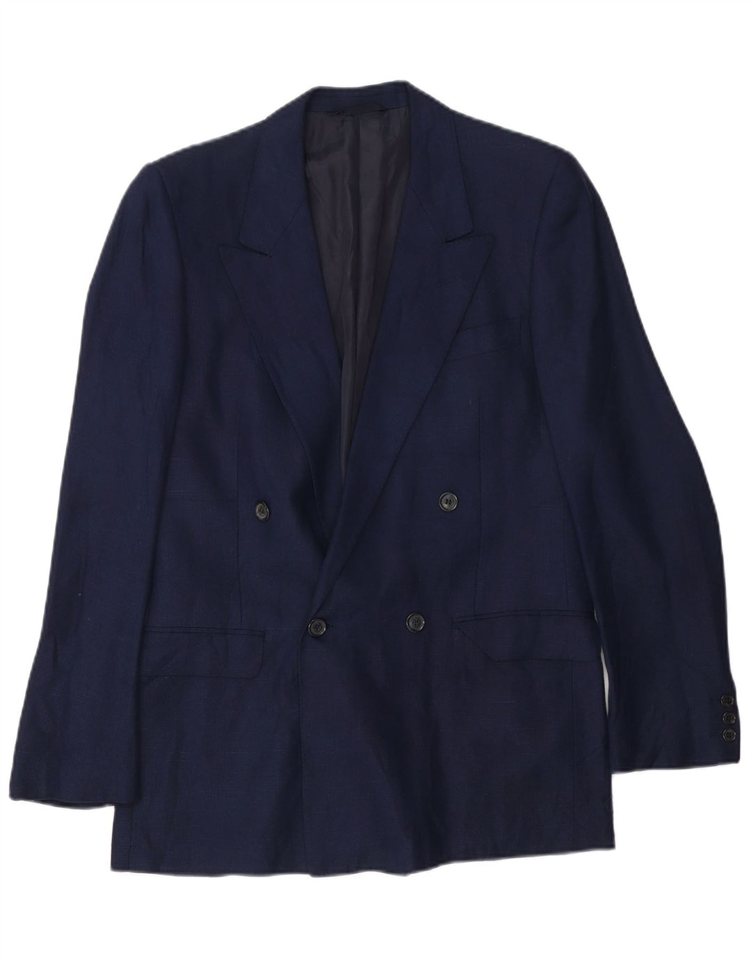 Jaqueta blazer masculina San Remo com peito duplo IT 48 azul marinho médio