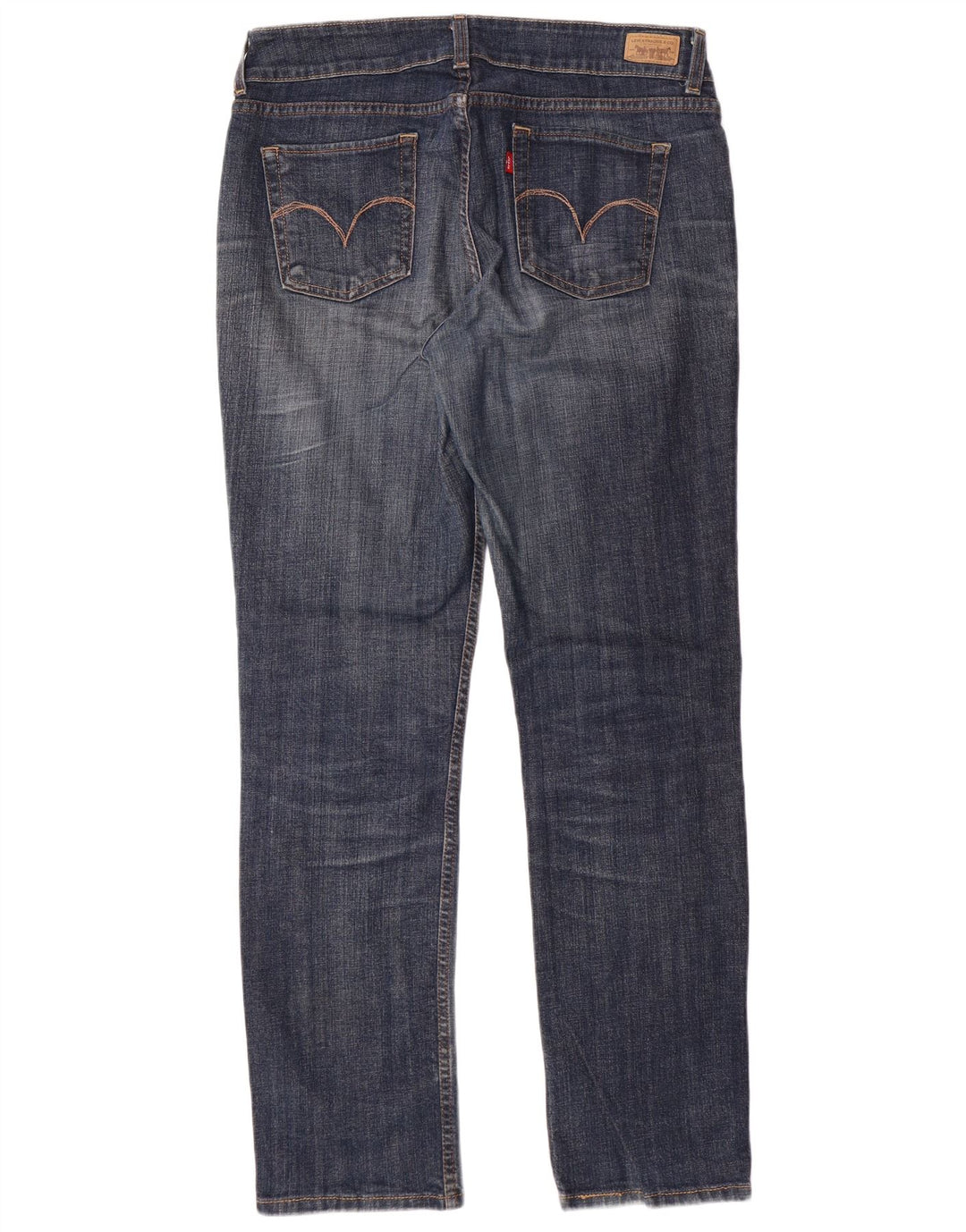 Jeans retos femininos LEVI'S US 12 grandes W34 L32 algodão azul