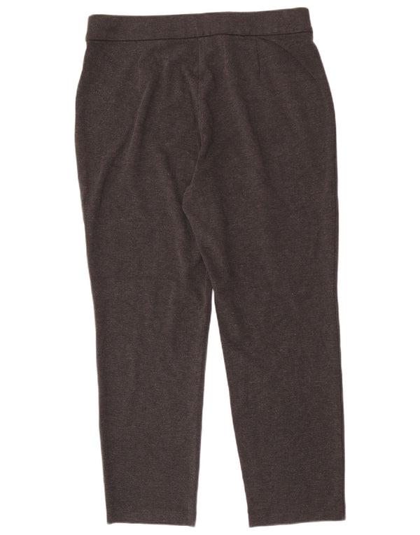 Calça feminina cortada cônica MARKS & SPENCER Reino Unido 14 grande W32 L25 cinza