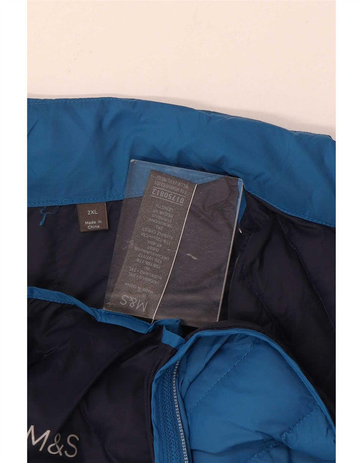 Colete acolchoado masculino Marks & Spencer UK 44 2XL azul poliamida