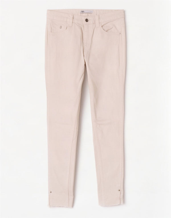 Zara Jeans Skinny Feminino UE 38 Pequeno W28 L27 Branco