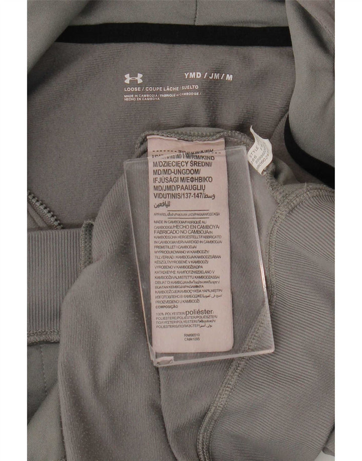 Suéter Under Armour Boys Zip com capuz 9-10 anos cinza médio bloco colorido