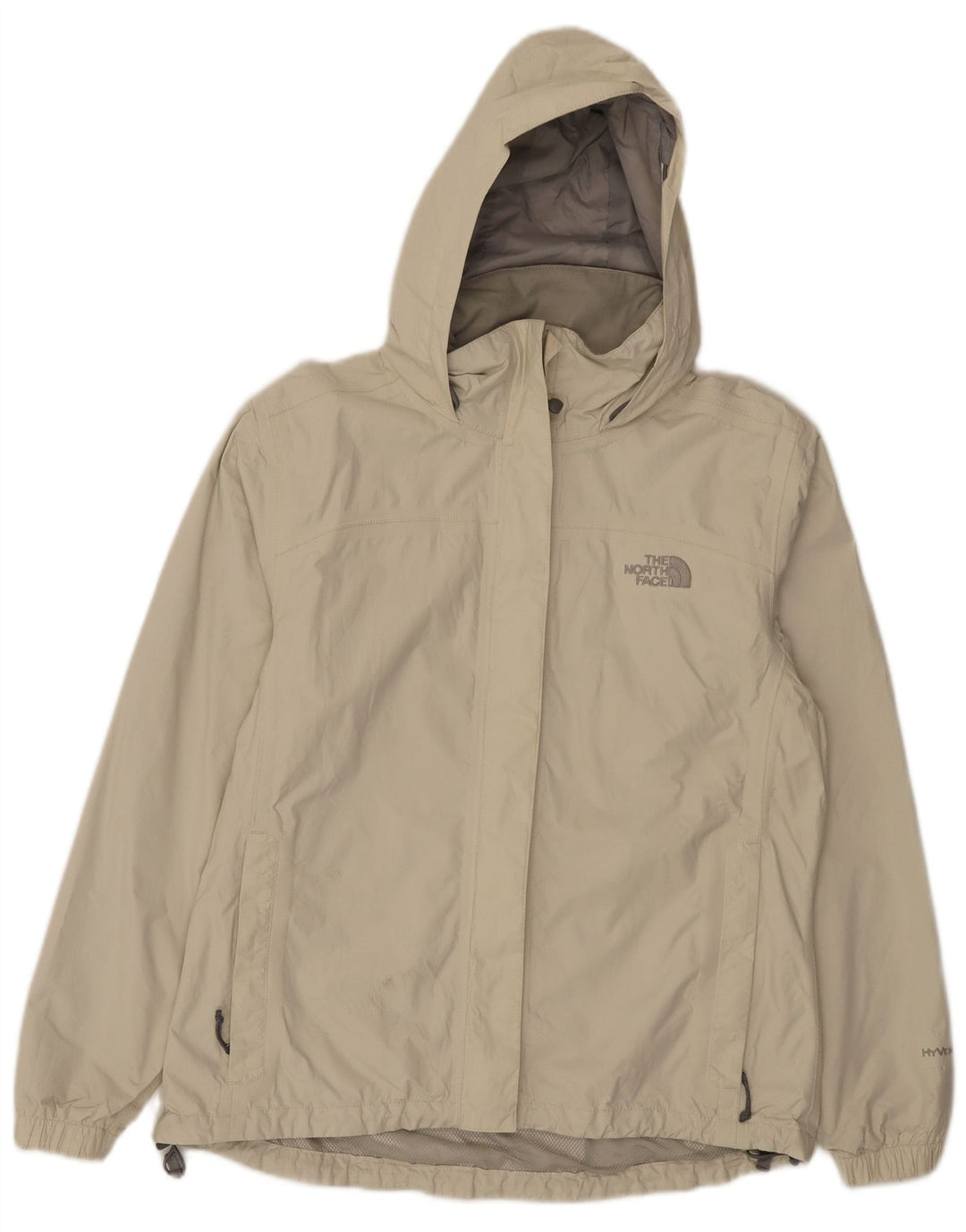 Jaqueta de chuva com capuz feminina The North Face UK 14 Nylon bege médio