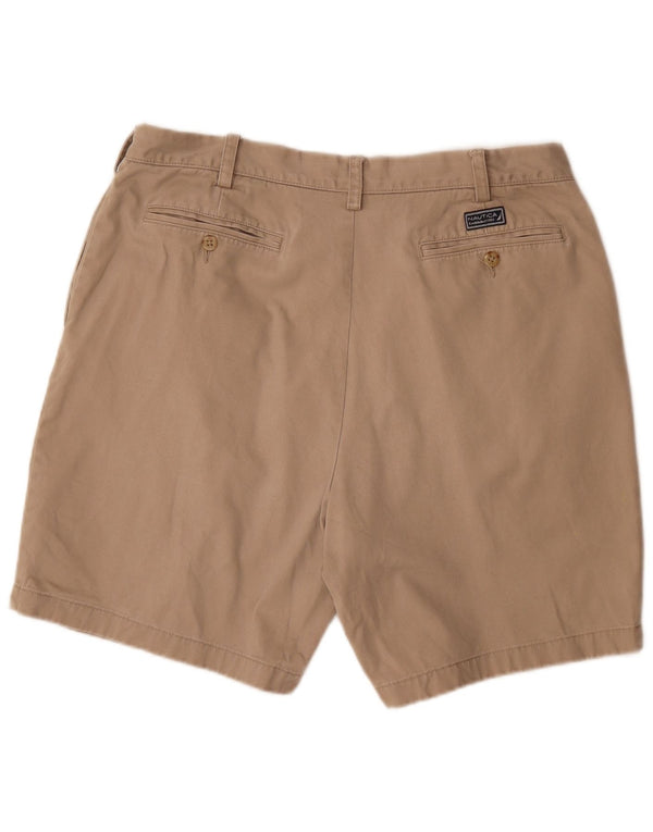Nautica Mens Pegged Chino Shorts W36 Grande Algodão Bege