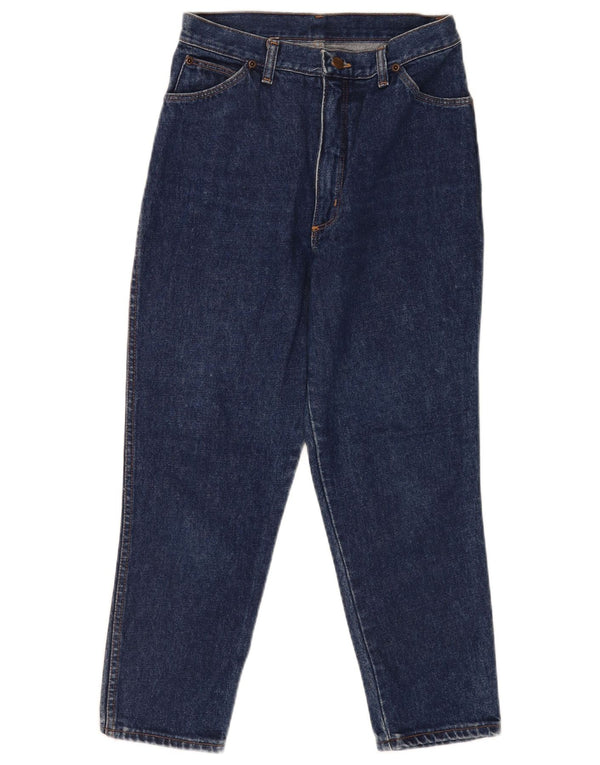 Calça jeans feminina Wrangler de cintura alta W31 L26 algodão azul