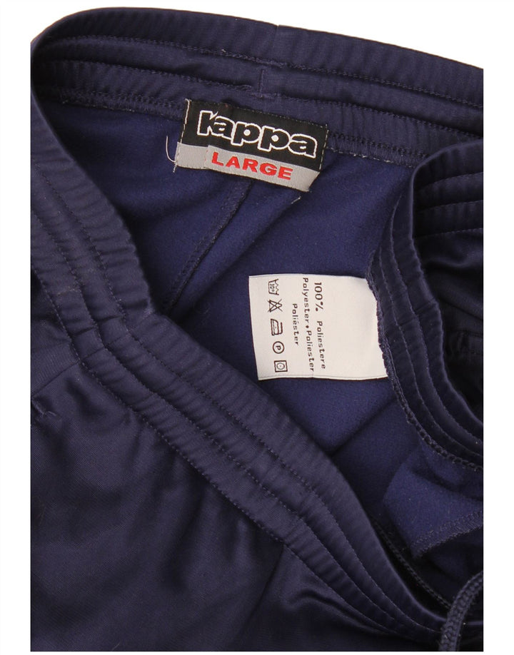 Calça de treino masculina KAPPA grande poliéster azul marinho