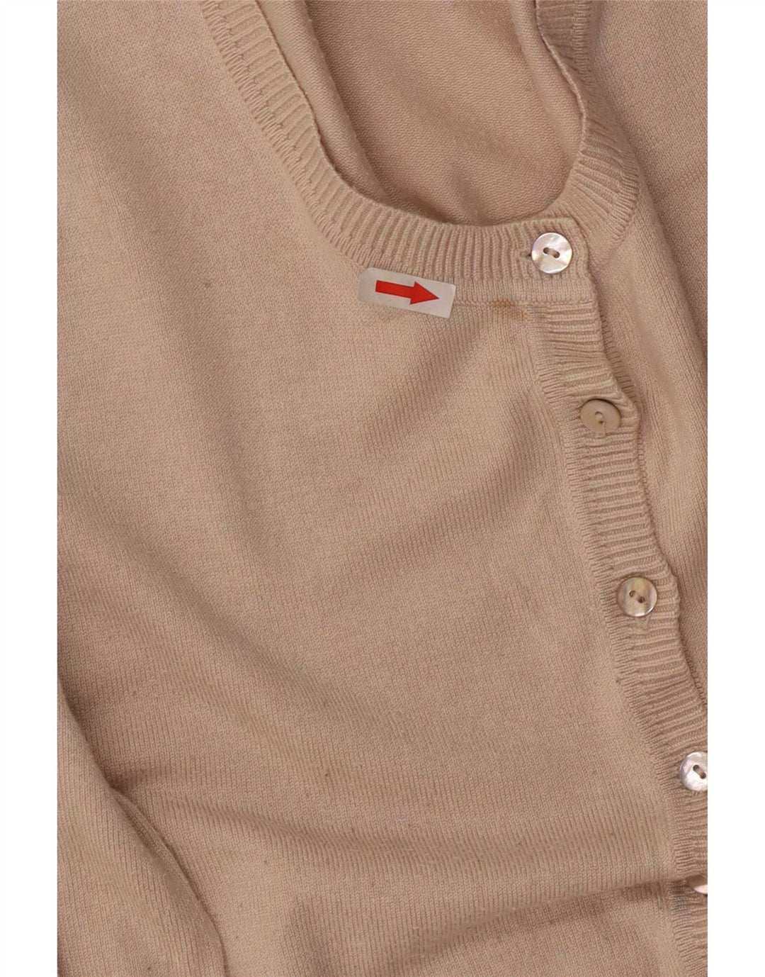 Suéter cardigã feminino John Lewis Reino Unido 12 viscose bege médio