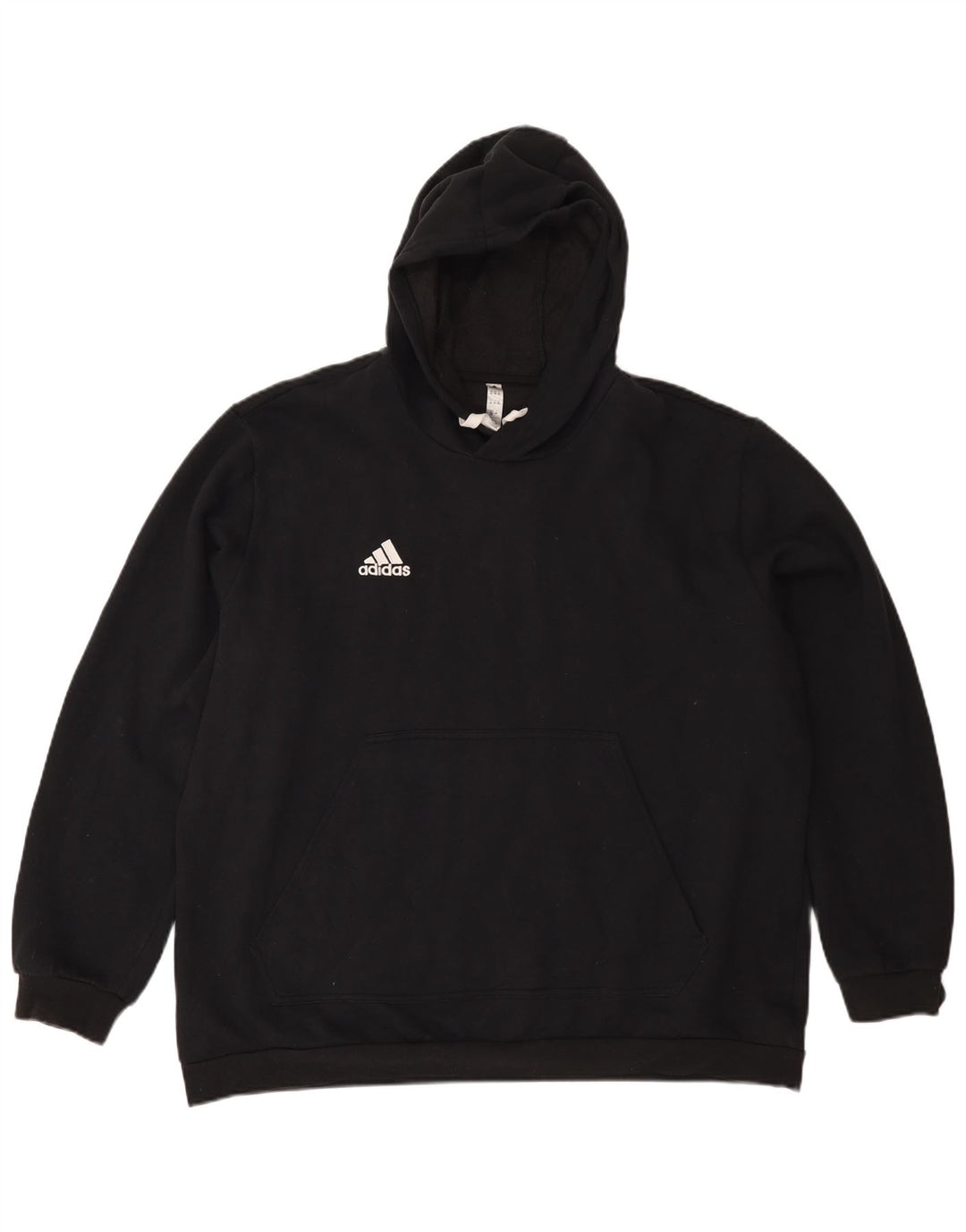 ADIDAS Mens Hoodie Jumper 2XL Algodão Preto