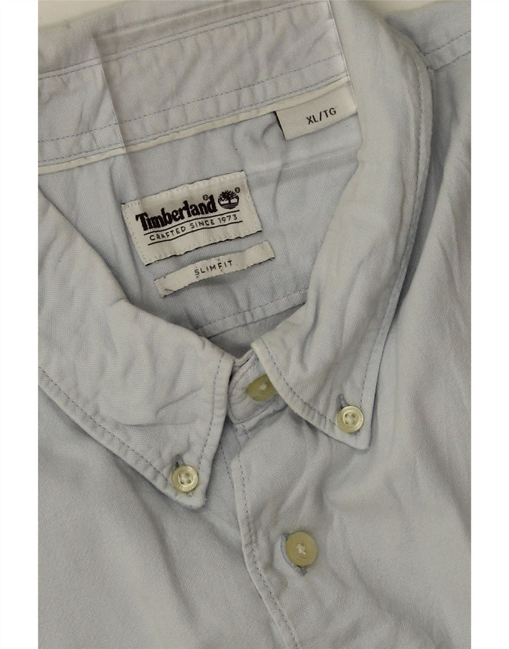Camisa masculina Timberland Slim Fit XL azul algodão