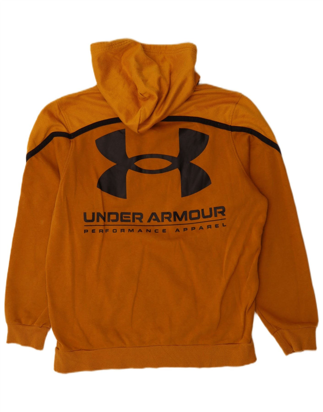 Under Armour Mens Hoodie Jumper Médio Laranja Algodão Colorblock