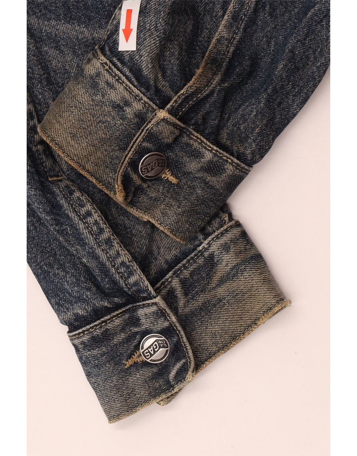 Jaqueta jeans feminina Gas UK 14 algodão azul marinho médio
