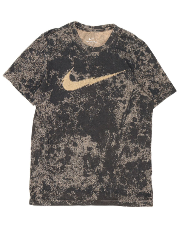 Camiseta Nike Masculina Dri Fit Graphic Top Médio Preto Tie Dye Algodão