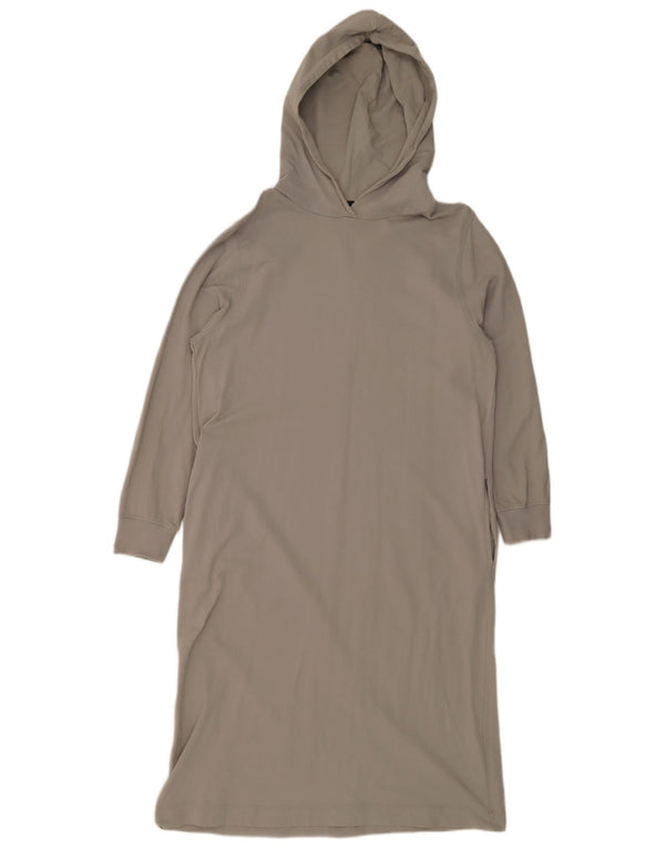Vestido feminino Zara com capuz de manga comprida UK 16 grande cinza