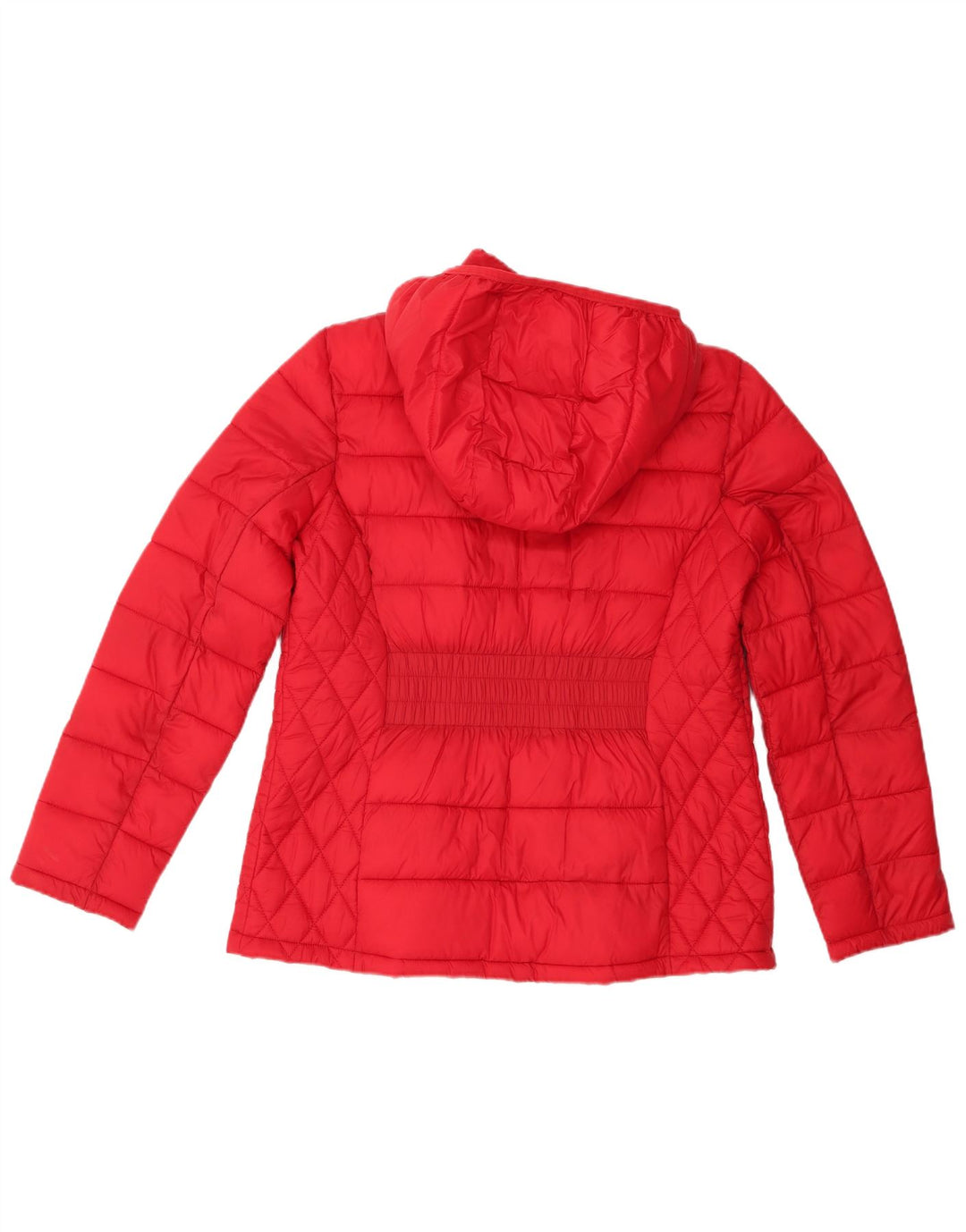 Jaqueta acolchoada com capuz feminino Michael Kors Reino Unido 16 grande nylon vermelho
